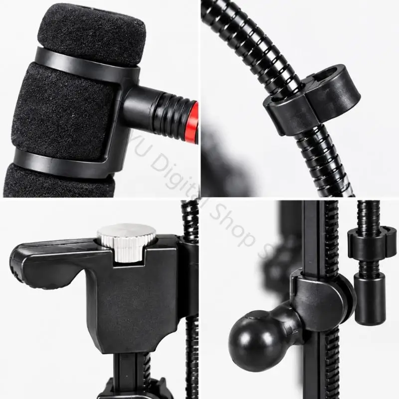 96BA Flexible Arm Sound Pickup Holder for a Stringed Instrument with Padded Clamp for Concerts, Lessons, and Instruction