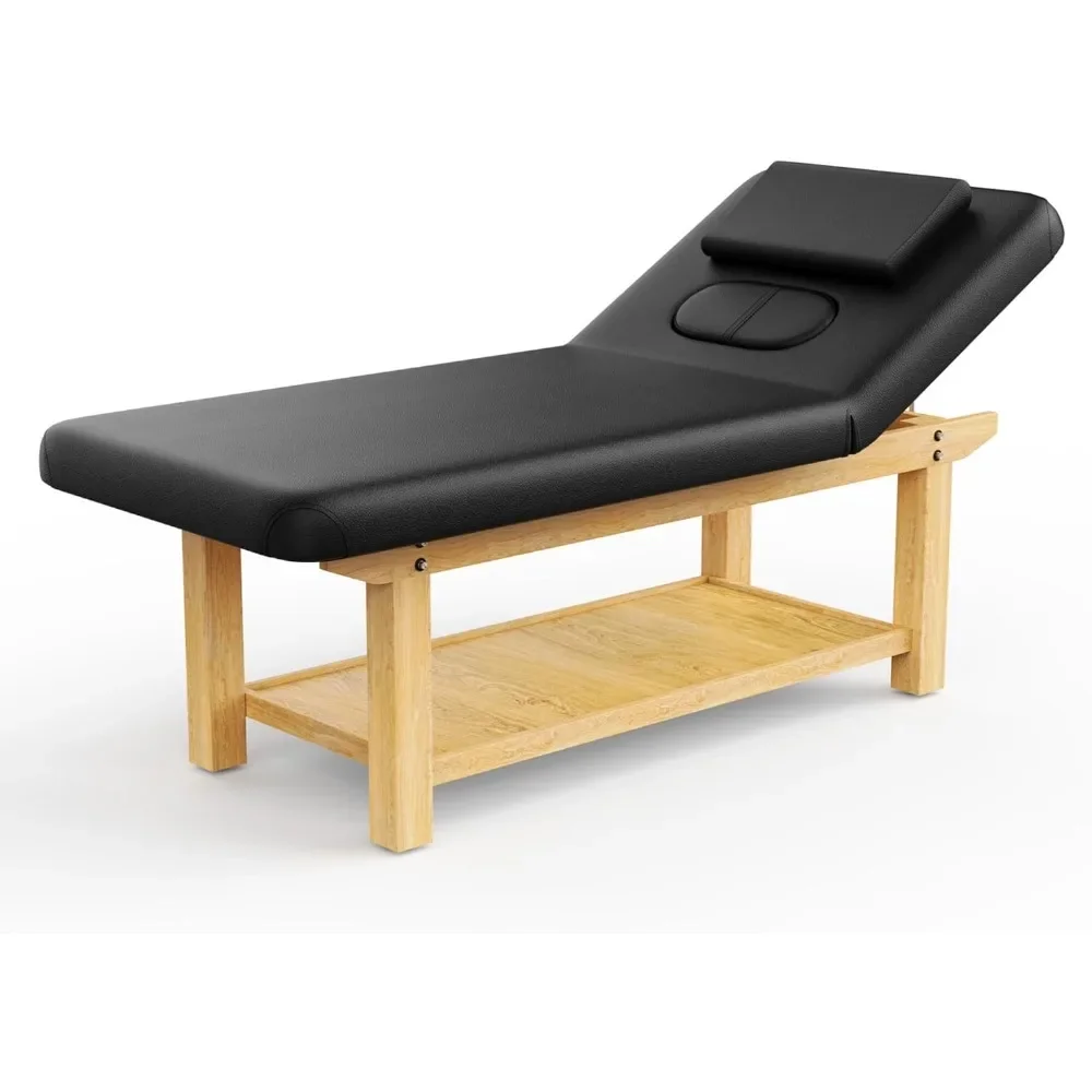 

Massage bed.Wooden Massage Bed Adjustable Heavy-Duty WideStationaryMassage Table forTreatment Physical TherapyTable Professional