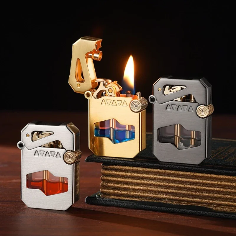 

ZORRO креативная узкая мини-портативная зажигалка с шлифовальным кругом, ультратонкая металлическая ветрозащитная керосиновая зажигалка, подарок для мужчин