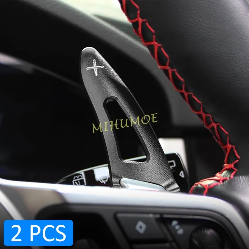 Black Aluminum Interior Steering Wheel Gear Shift Paddle Extension Trims Accessories For Porsche 2024 2023 2022 2021 2020 2019