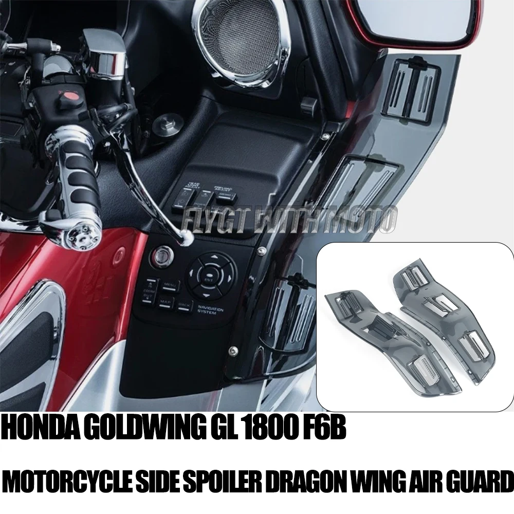 

For Honda Goldwing Gold Wing GL 1800 GL1800 F6B 2001-2017 Motorcycle Side Spoilers Dragon Wing Air Guard Vented Wind Deflector