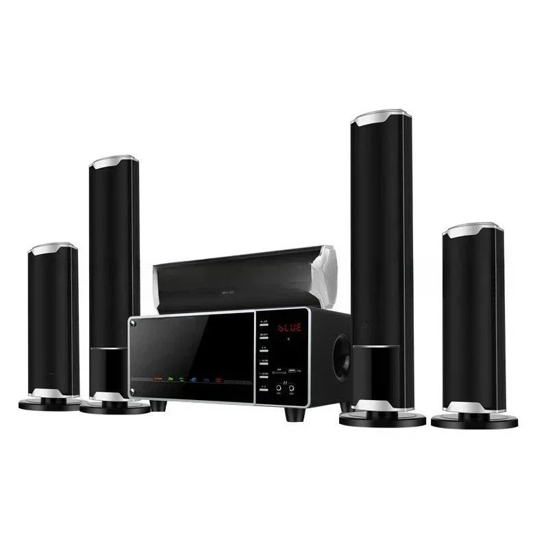 5.1 Home theater audio set, home living room TV projection, wireless Bluetooth surround, power amplifier blue