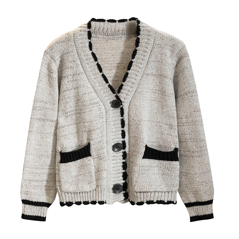 

Thi Heavy Du Chunky Needle Open Cardigan Loose Women's Faion Retro Sle Autumn Winter Long Sve ort Coat Quali L...