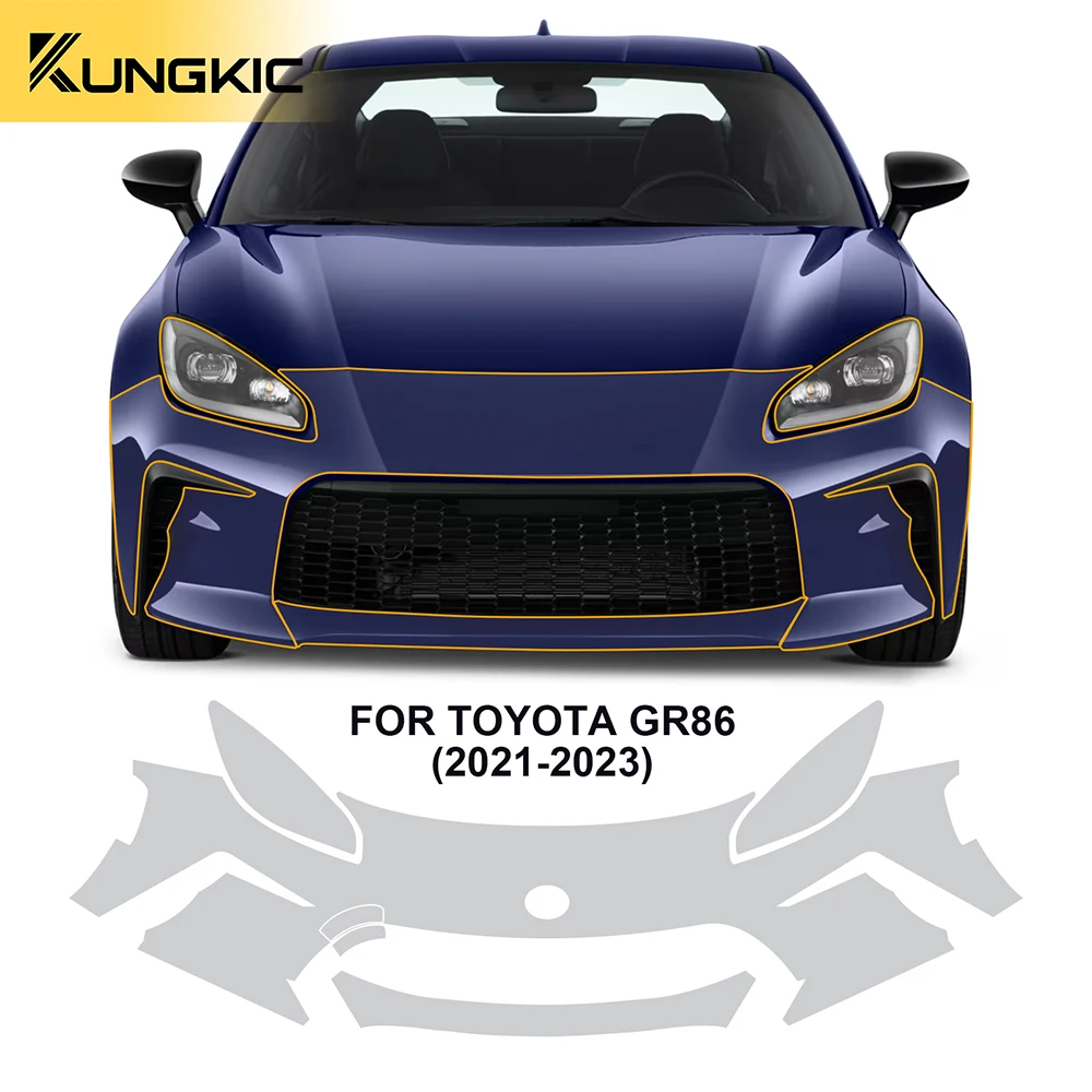 

Защитная пленка для краски автомобиля для TOYOTA GR86 2021 2022 2023, прозрачная пленка для кузова автомобиля, предварительно вырезанная ТПУ PPF прозрачная наклейка