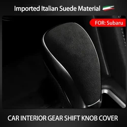 Suede Gear Stick Shift Shifter Cover Adhesive Sheath Shell For Subaru Forester XV Crosstrek Outback Protective Case Frame