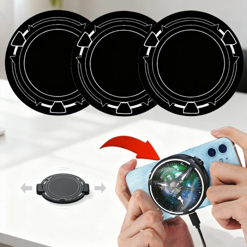 Anillo de placa de Metal de disipación de calor eficiente, 10 Uds., para carga inalámbrica, soporte magnético para IPad de coche, pegatina de hoja de hierro para radiador