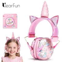 Orejeras de protección auditiva para niños de unicornio, auriculares a prueba de sonido con cancelación de ruido para niñas, niños, autismo, niños pequeños, regalos para niños