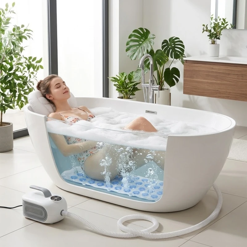 Portable Bath Jet Spa Pads With Non-Slip Suction Cups, Soft Full Body Spa Bath Massage Pads For Family Spa Experiences