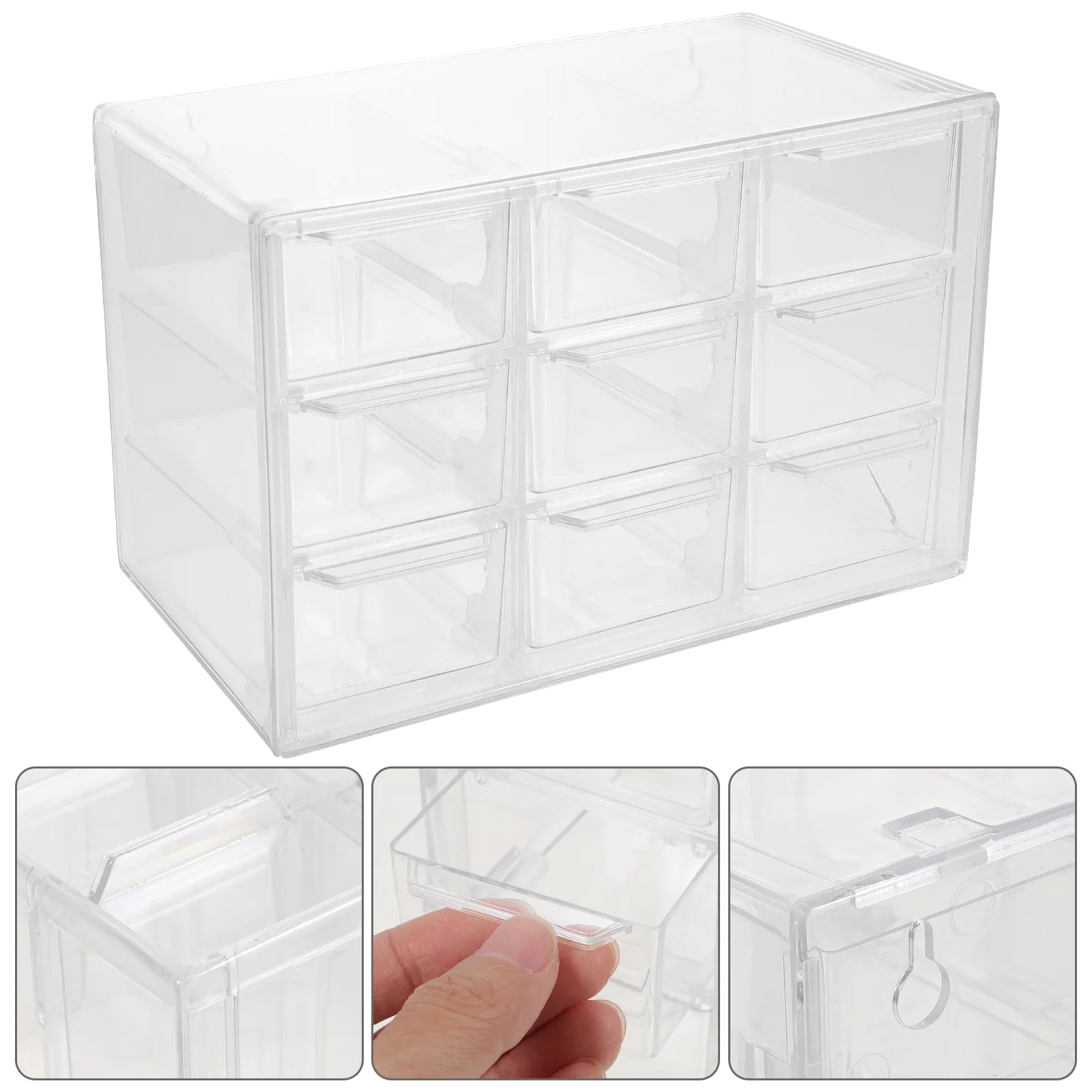 

Transparent Drawer Box Office Drawers Cabinet Stationery Sundries Office Household Storage Container