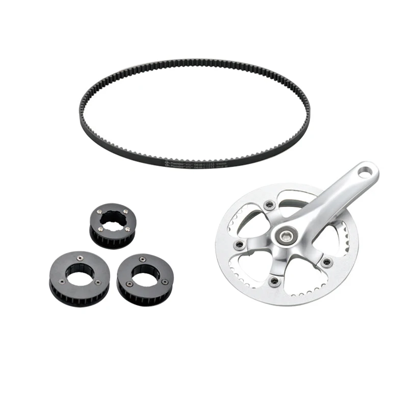 polychain rubber timing belt aluminium pulley for bicycle electric parts  belt pulley chainwheel belt freewheel
