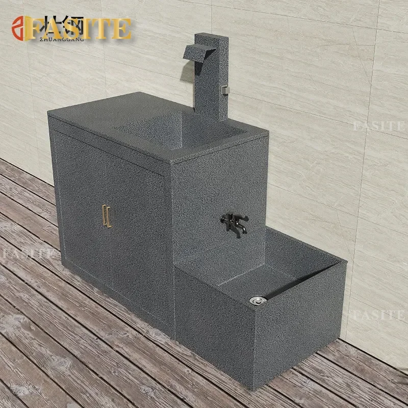 for Stainless Steel Integrated Basin Outdoor Courtyard Wash Basin Garden Column Basin Multi Functional Large Sink Operation