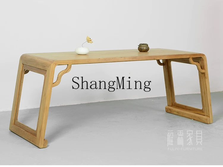 

CL new Chinese piano table painting case calligraphy tea table elm paint-free zen coffee desk A-character