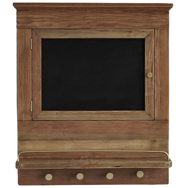 Solid wood meter box occlusion multi-functional shelf creative blackboard pine electric box decoration