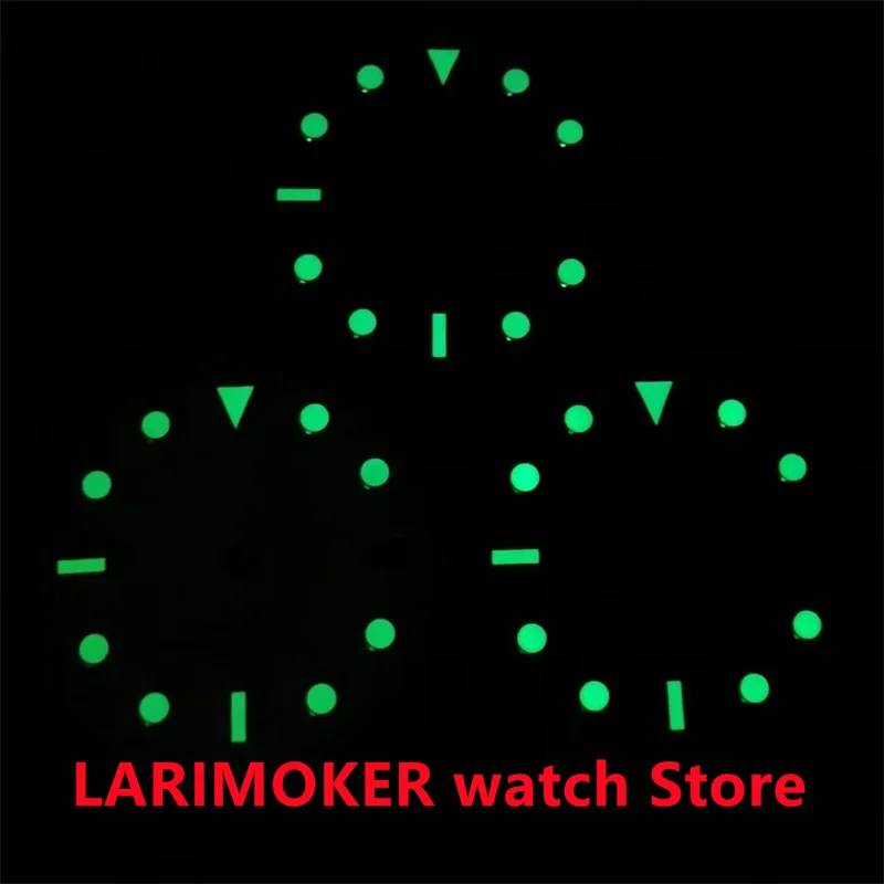 29mm Watch dial black blue white dial green luminous suitable for NH34 NH35 NH36 movement