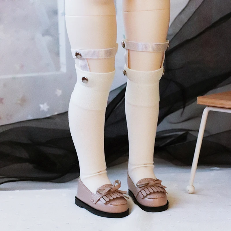 

D04-A637 handmade toy 1/3 DD 1/4 MDD MSD Doll BJD/SD doll Accessories white strap Socks 1pair