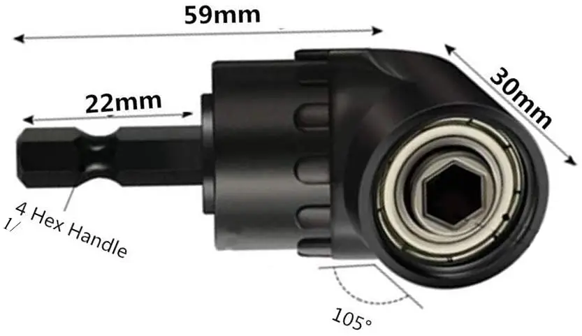 Extension Bar Hex Shank Angel Socket Adapter Drill Bit 3Pcs Magnetic Screwdriver Bit Holder 3Pcs Black Screwdriver Bit Holder