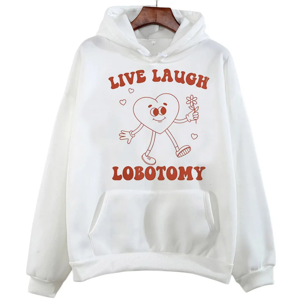 Live Laugh Hoodie Streetwear Winter gemustert Y2K gemustert japanische Frauen Hoodie Trainingsanzüge Designer japanische jugendliche Y2K