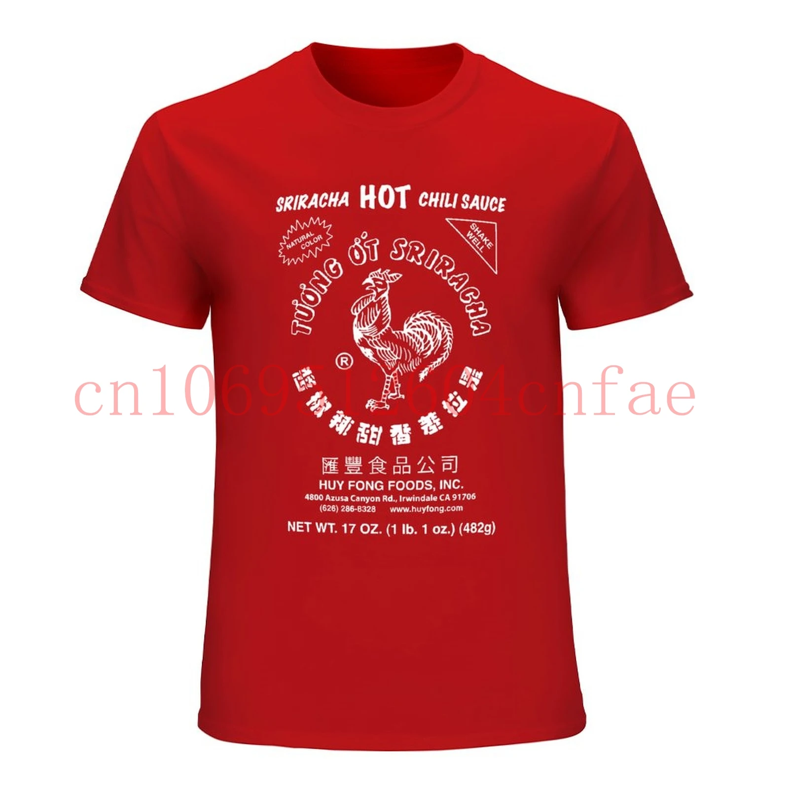 Sriracha-Camiseta estampada oficial para hombre y mujer, camisa con estampado de salsa de chile caliente