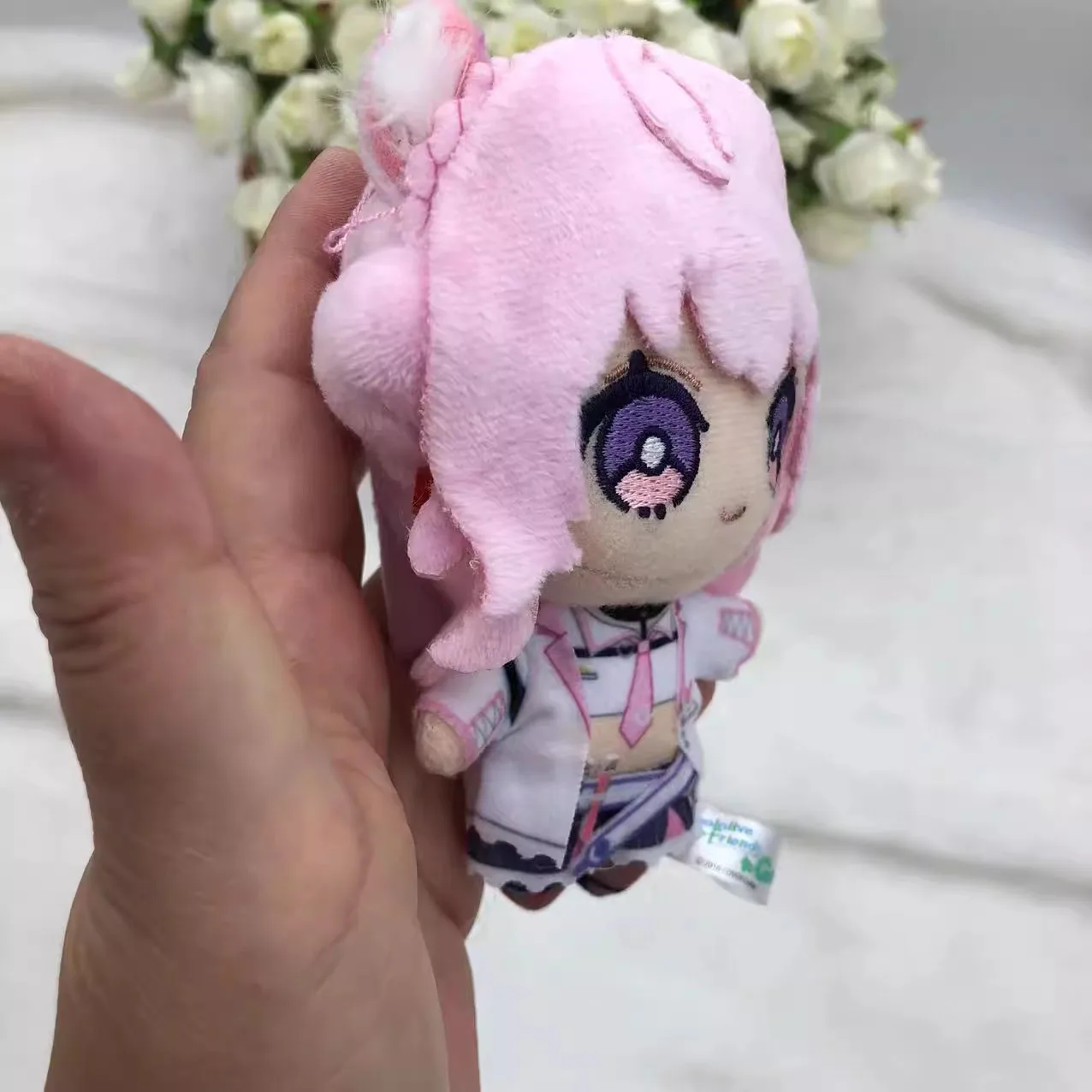 Nuovo carino Hololive Friends To Go Hakui Koyori mascotte peluche farcito portachiavi portachiavi borsa ciondolo bambola giocattolo regali per bambini