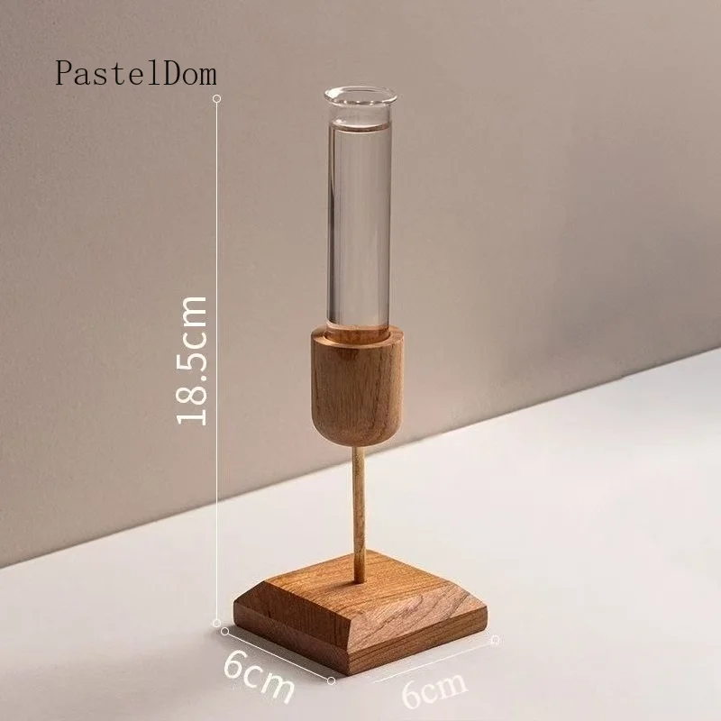 Acacia Wood Vertical Paper Towel Reel Holder Wooden Storage Rack for Kitchen Disposable Rag Use