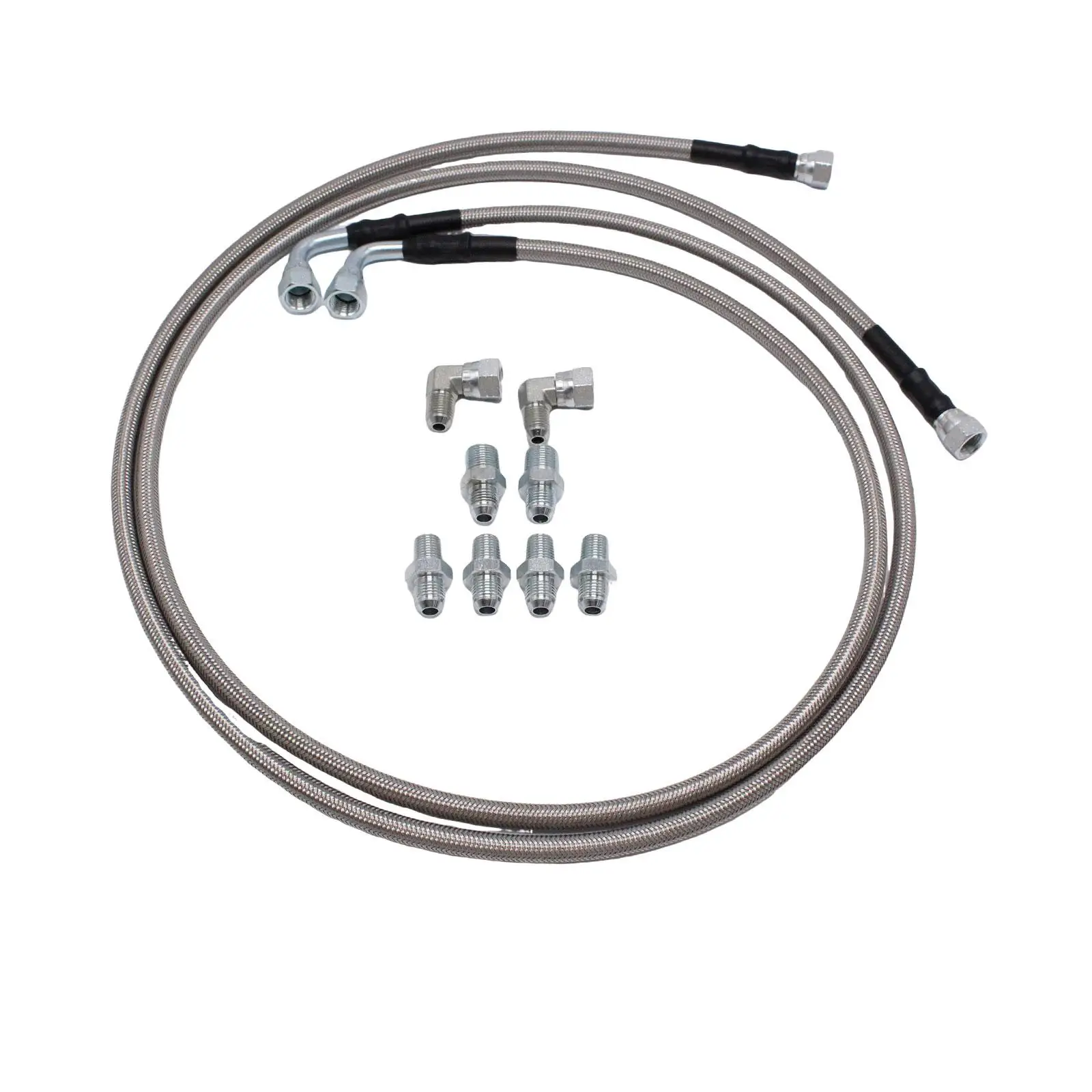 Transmission Cooler Hose Line Flexible Stainless Steel Braid Anti Freeze Rubber Fitting for TH350 TH400 700R4