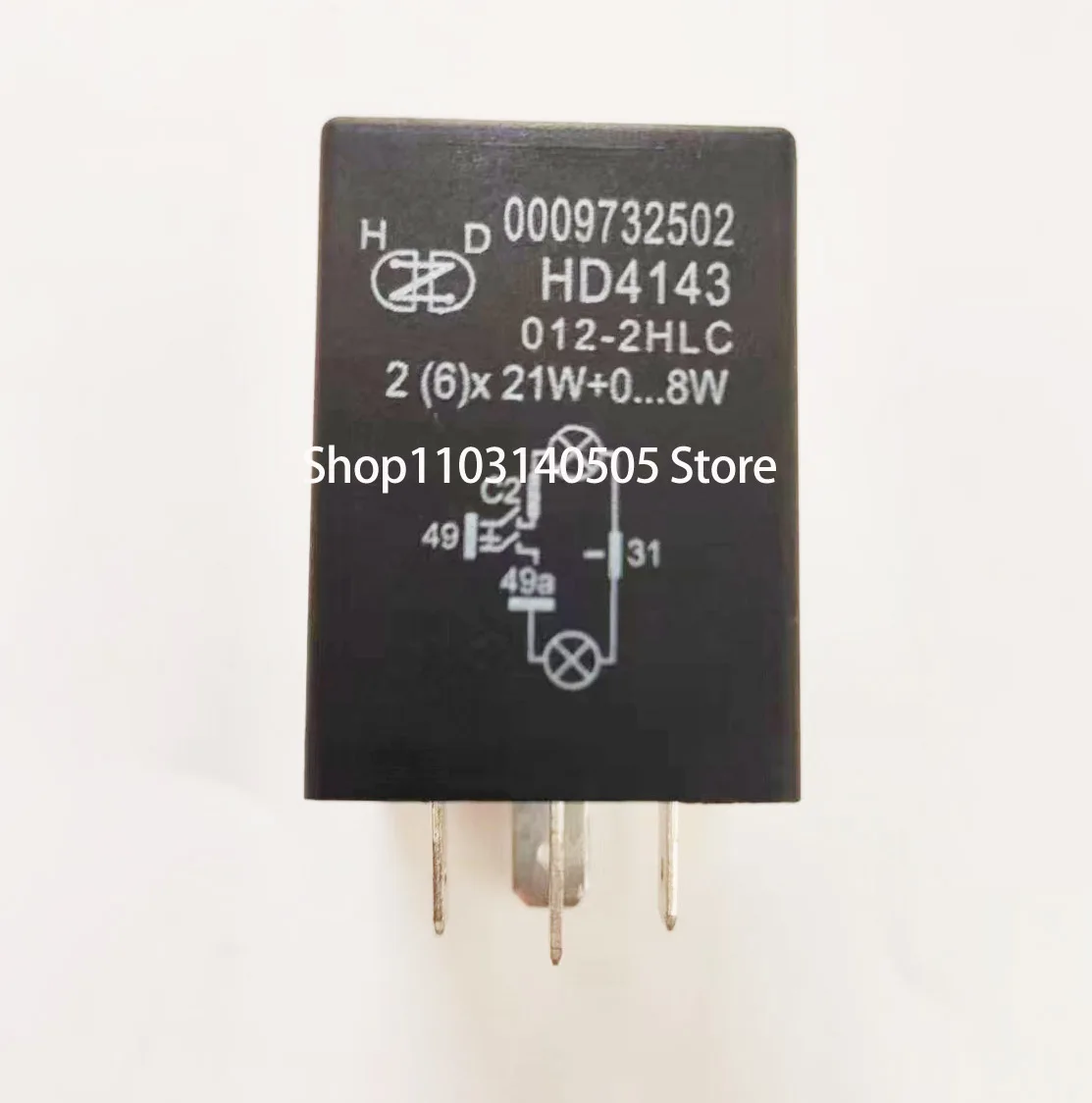 12V 4 Pin Flash Relay HD4143/012-2HLC，Forklift Parts Flashing Relay 0009732502 for Linde.