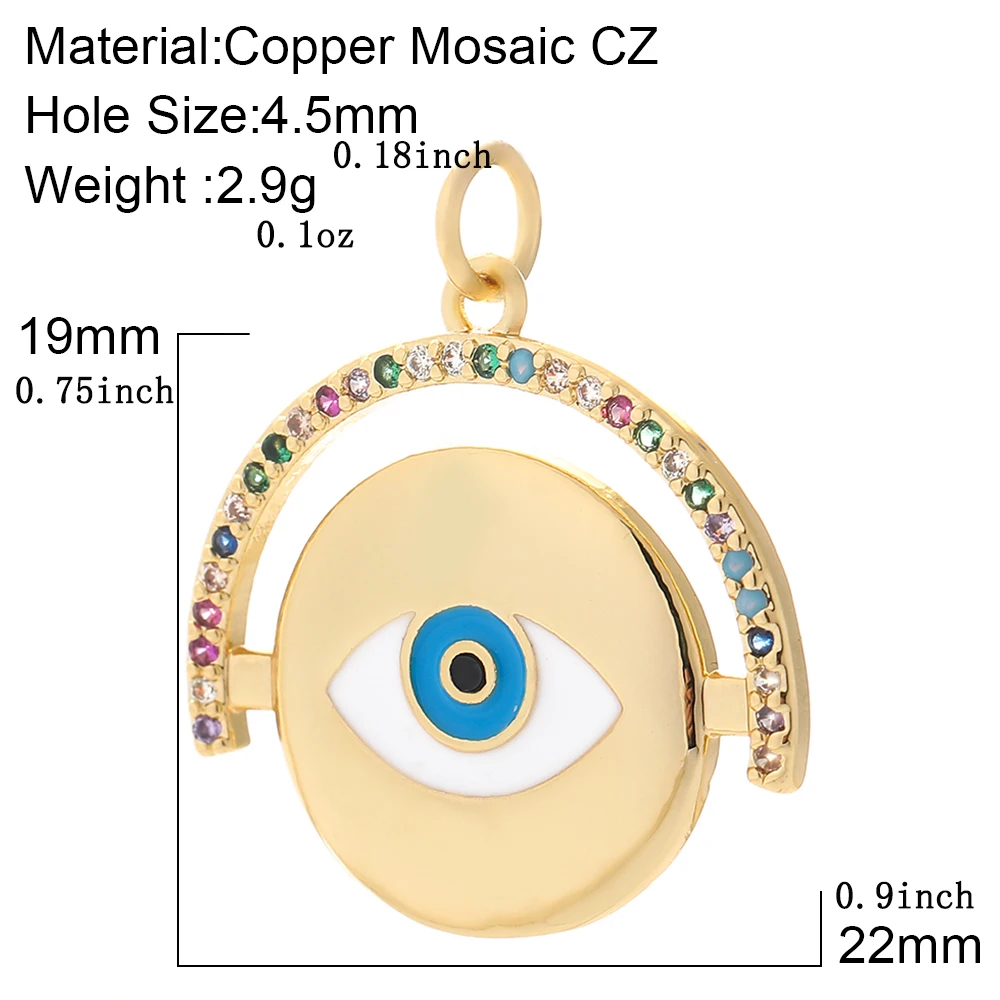 Evil Blue Eyes Charm Women\'s Gothic Mary Devil\'s Eye Jewelry DIY Bracelet Necklace Keychain Earrings Jewelry Amulet