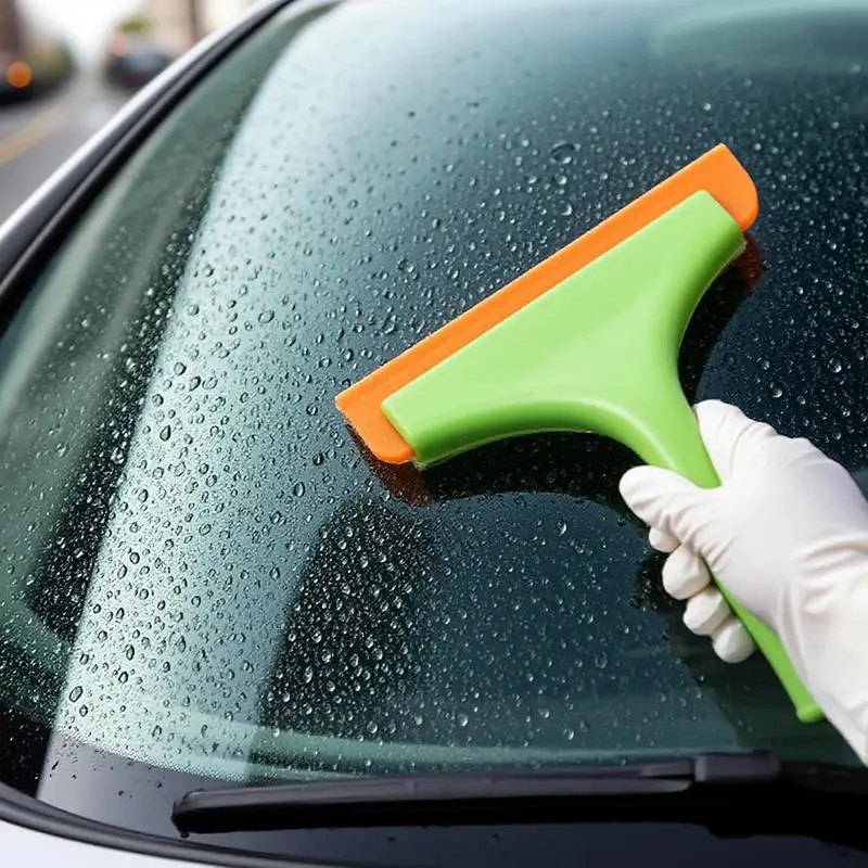 Flexible Silicone Mini Squeegee Water Wiper With Hanging Hole Shower Car Window Cleaning Glass Wipe Tool For Home Daily Use view 5