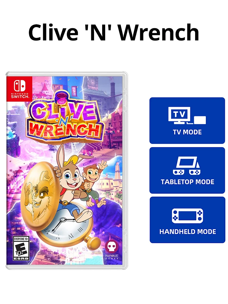 Nintendo - Clive 'N' Wrench -US version Nintendo Switch Game Physical Cartridge for Nintendo Switch OLED Lite