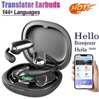 UYUXIO Real Time Translation Earbuds AI Languages Translator Earphone with 144 Languages 3 in 1 Ear Buds for Business Travel
