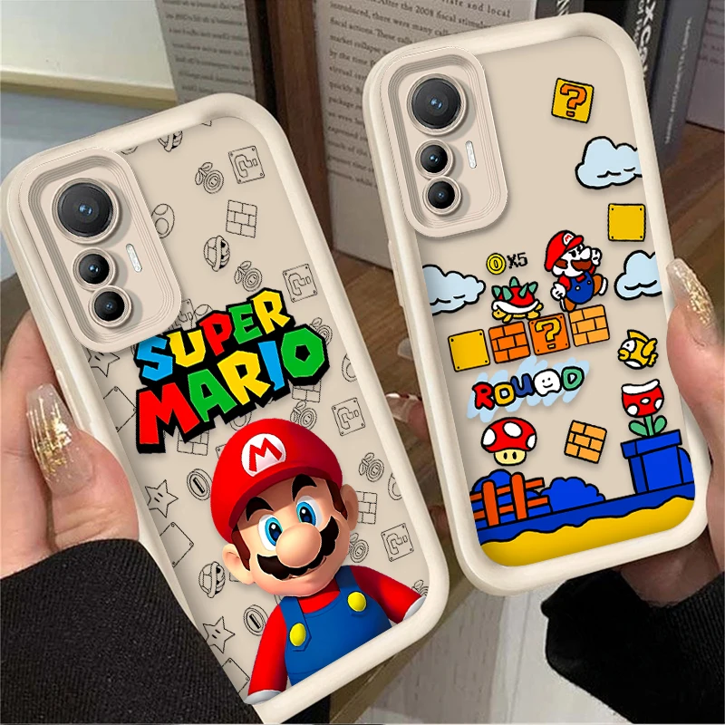 Cartoon Game M-Marios Matte Case for Xiaomi 14T 13T 12T 11T 13 12 11 Lite 5G NE POCO X6 X5 F6 F5 F3 X4 GT X3 NFC M6 Pro 4G Cover