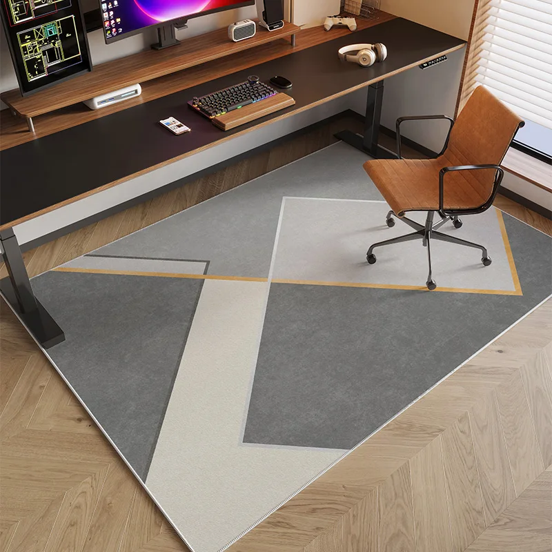 VIKAMA Crystal Fiber Velvet Living Room Carpet Easy To Clean Bedroom Dressing Table Study Computer Roller Chair Rug Home Decor