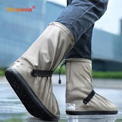 Rain Shoe Cover Outdoor Travel High Tube Non-Slip Shoe Cover Silicone Waterproof Rain Boot Galoshes Cover Rain Shoe Protector