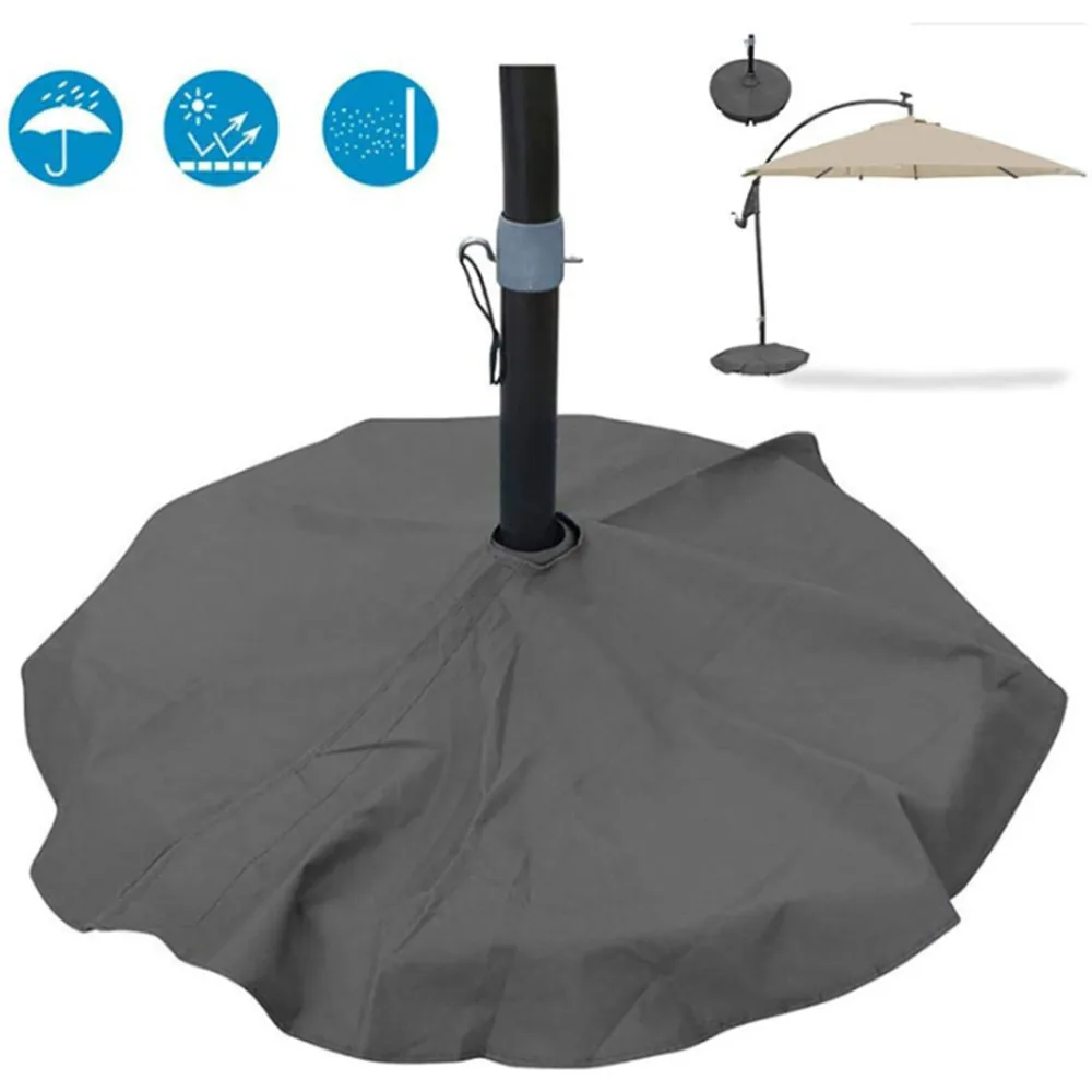 

Round Outdoor Umbrella Stand Dust Cover Parasol Base Protector Patio Umbrella Base Weight Bag Cover Waterproof Sunscreen