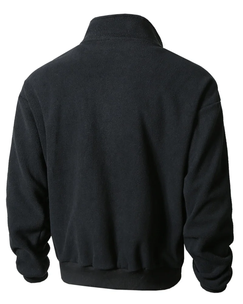 autumn winter New Men's pure color Casual turn-down collar Zipper Cardigan Fleece Coat  Men Trendy slim Zip Outerwear Tops