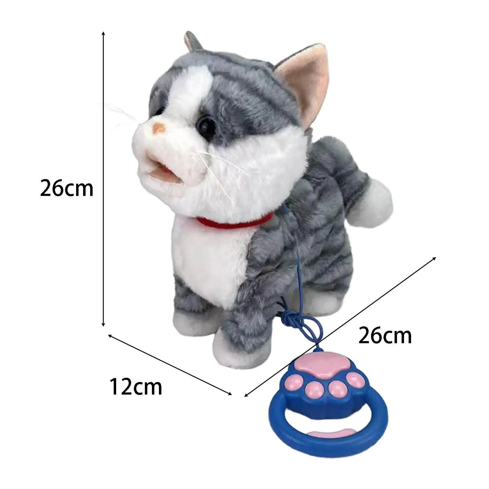 لعبة قطة كهربائية جميلة من القطيفة لصالح الحفلات للأطفال الصغار لعبة هدية عيد ميلاد نمط أ