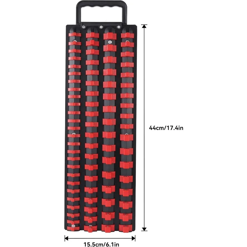 160 Stück tragbare Steckdose Organizer Stahls chale mit Griff-Hochleistungs-Steckdosenhalter-Kit 1/4 Zoll, 3/8 Zoll, 1/2 Zoll