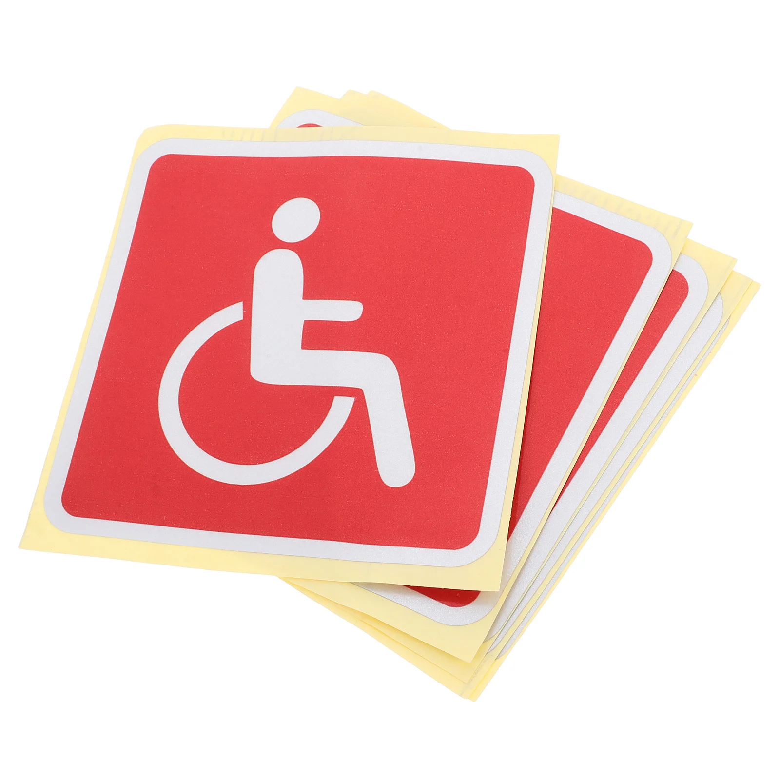 

4pcs Disabled Identification Sticker Wheelchair Symbol Decal For Car Window Bumper Door Safety Sign Waterproof Pvc Handicap