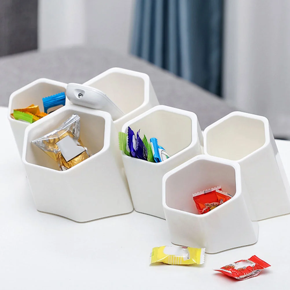 

6Pcs Desktop Stationery Organizer with Artistic Design Holds Pens Pencils Erasers Rulers Multi-Function Container for Office