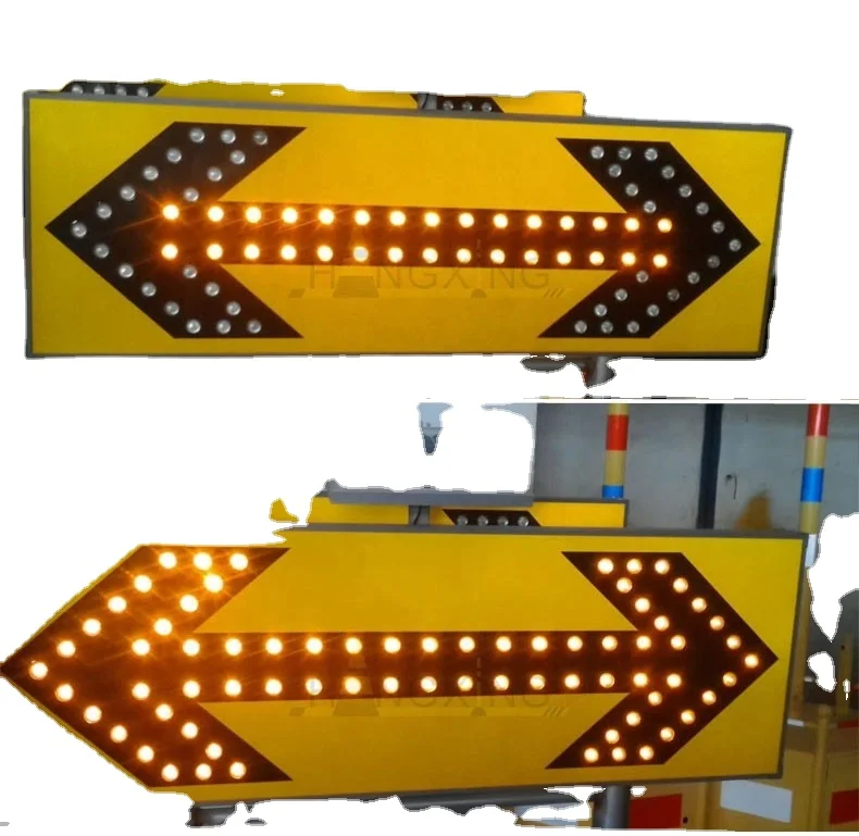 SS02 Solar Outdoor LED Construction Guide Arrow Signs