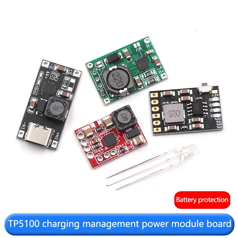 

Плата модуля питания управления зарядкой TP5100 1A 2A, совместимая с одинарными и двойными литиевыми батареями 4,2 В8.4 В.