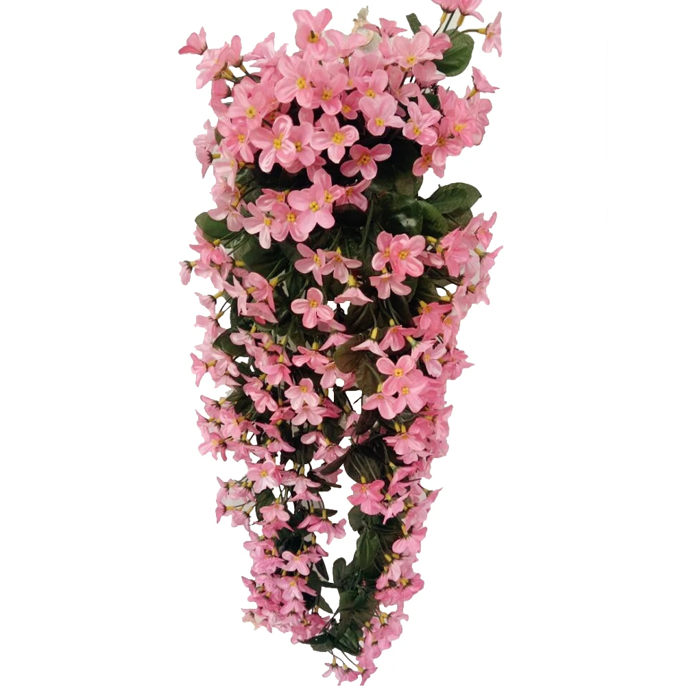 

Artificial Flowers Outdoor Hanging Simulated Violet Fake African Violets Faux Garland