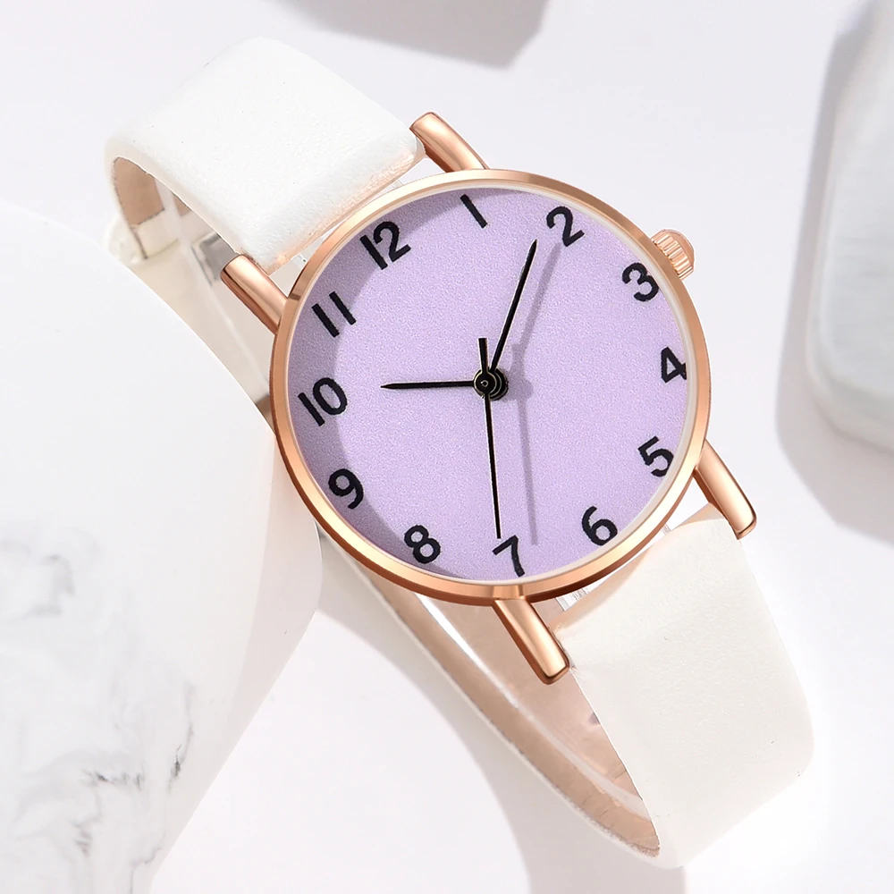 1Pcs White Fashionable Minimalist Watch Luxurious Couple Steel Strip Casual Quartz Watch Is The Perfect Gift For Her