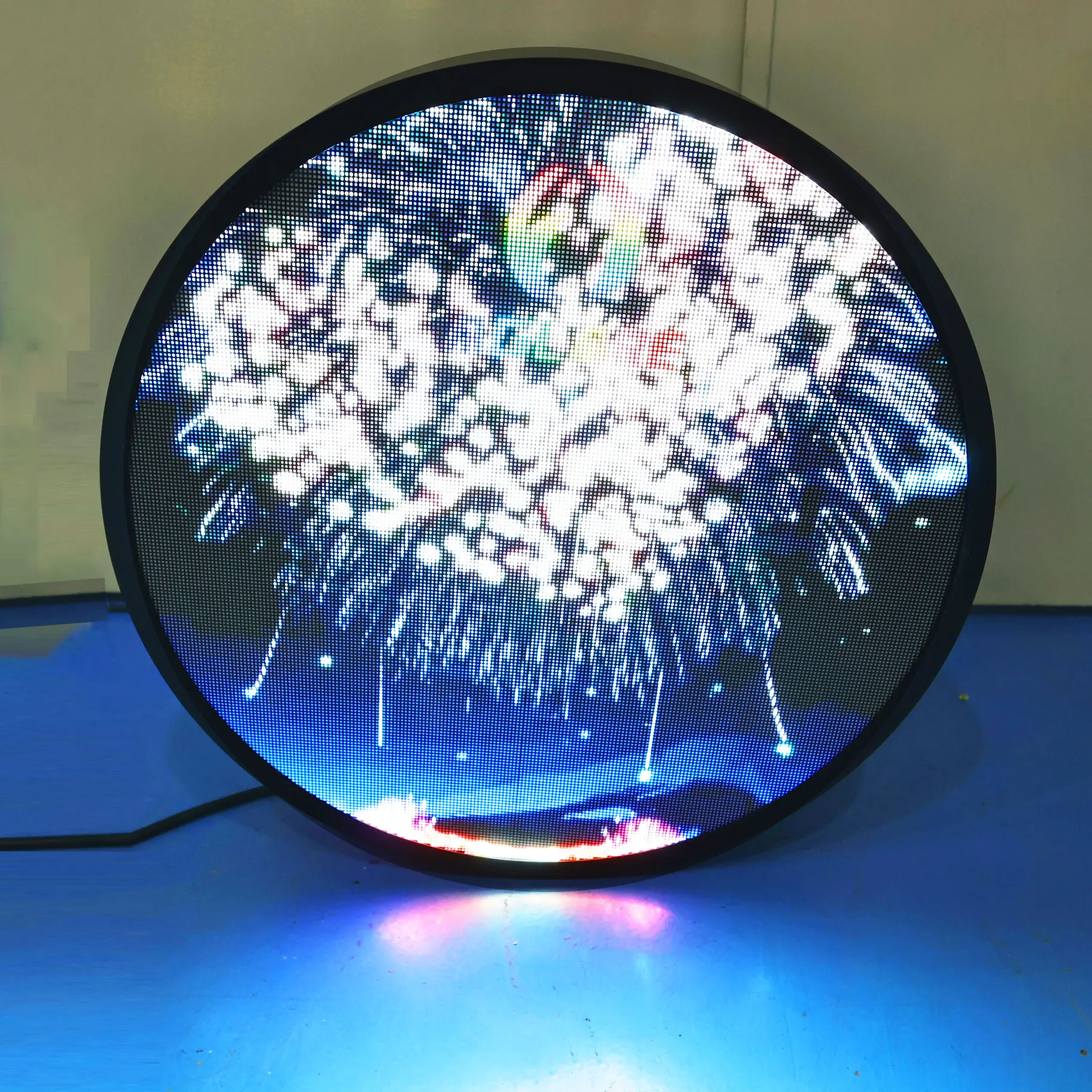 Single Double Sided Waterproof Outdoor Store Round Sign Board, Digital Screen Circle Shape Led Display for Advertising