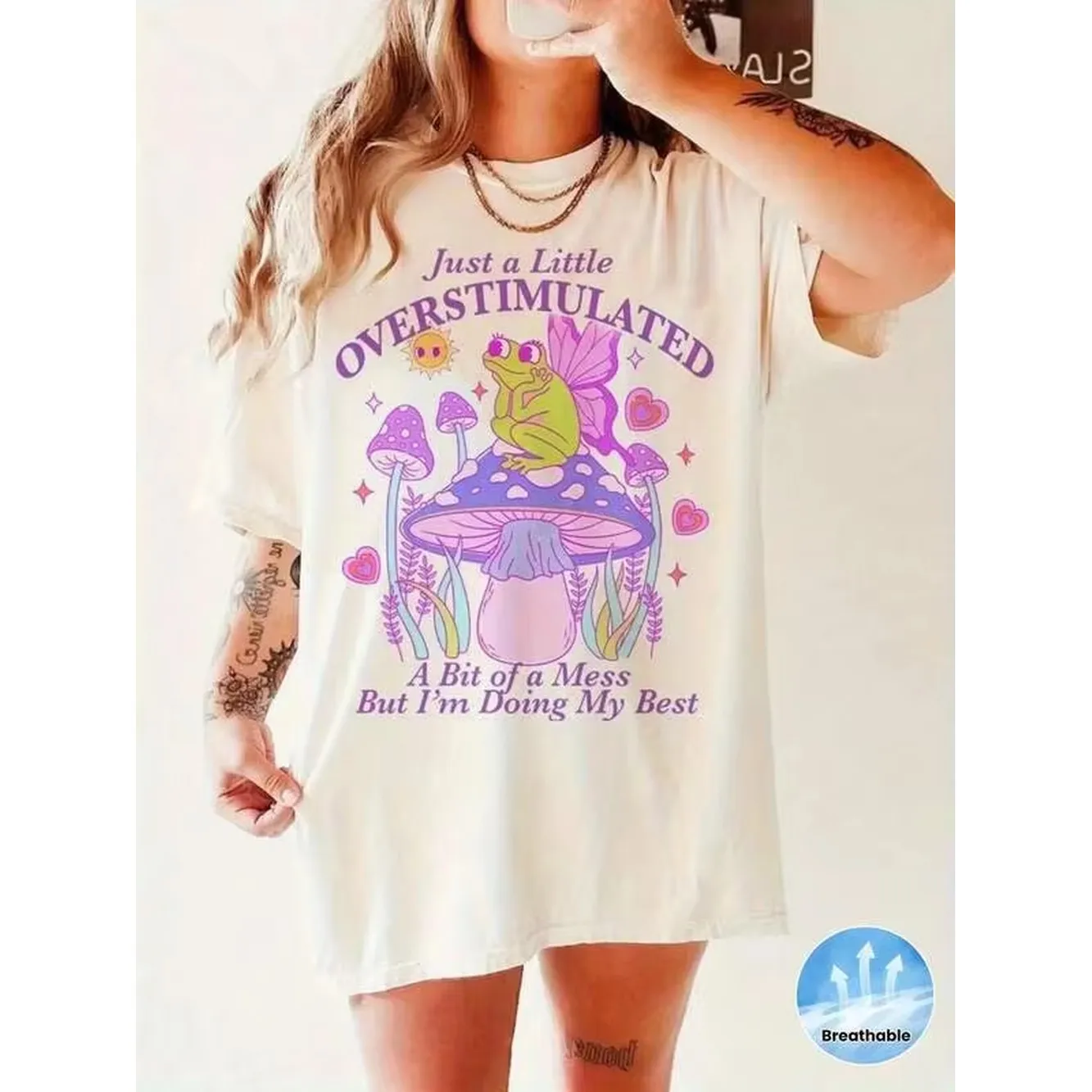 Men's & Women's Neurodiversity ADHD Autism Awareness T-Shirt - Suitable For ASD Community, Special Education Apparel, Retro Loose Fit Short Sleeve Rou