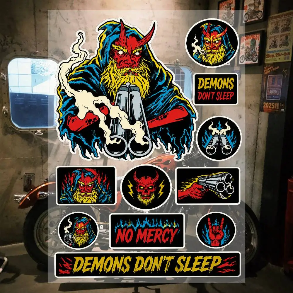 No-s Mer-rscy Racing Motorcycle Stickers Set Waterproof Vinyl Decals For Helmet Motorcycle Car Laptop Skateboard Luggage