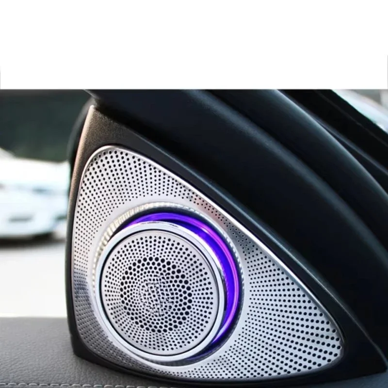 7 Colors 3d Rotary Treble Tweeter Speakers With Ambient Lights for S-class W222 807 2014-2017