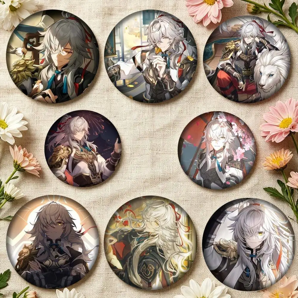 HSR J-Jing Yuan 25 32 44 58 75mm Badges Personalized Round Brooches Pins Accessory Gift