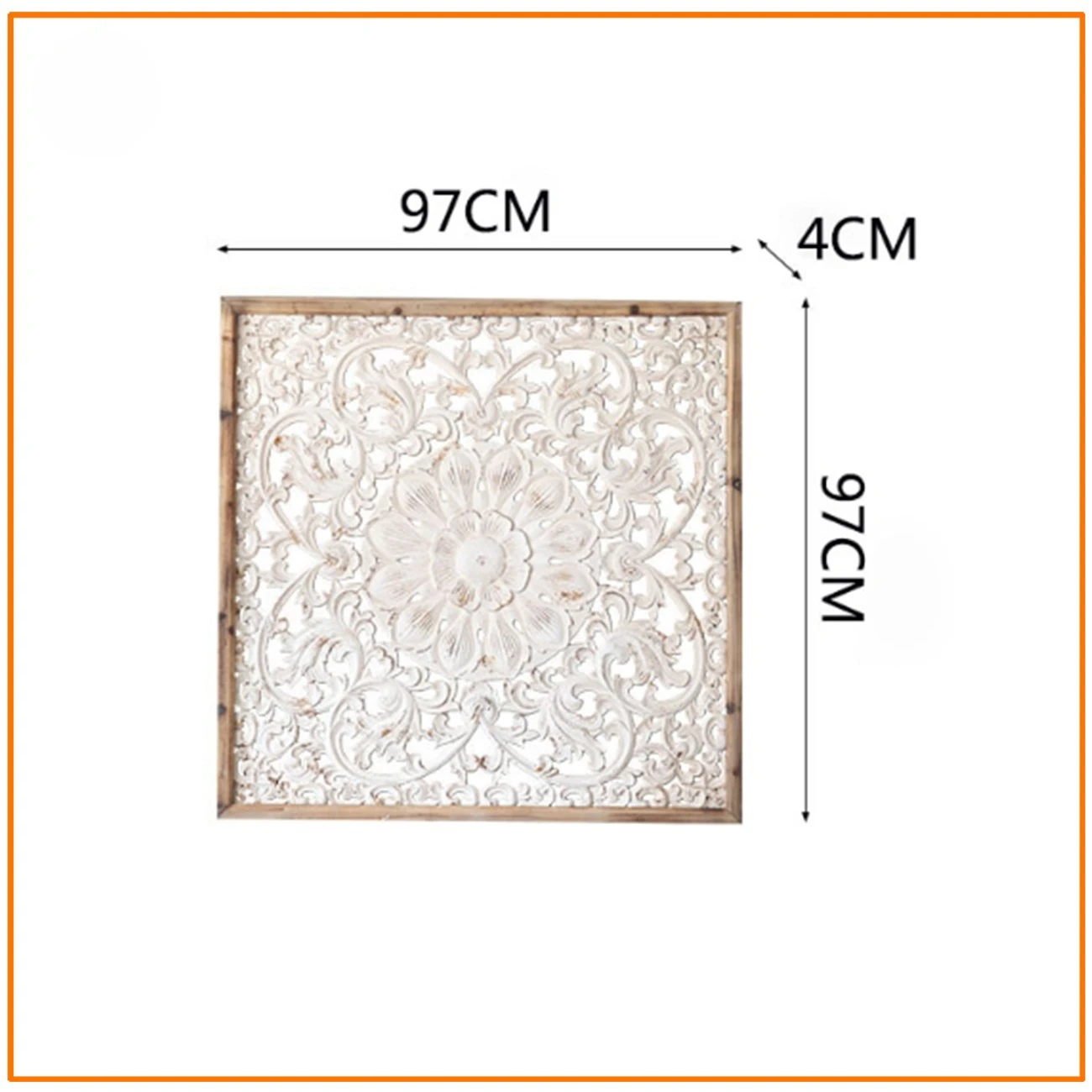 Handmade Home Decor Antique White Wooden Wall Panel Carved Wood Mixed Items Into a Full Container Load