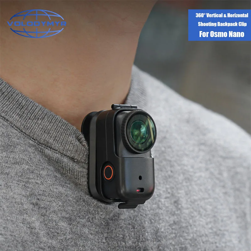 

VOLODYMYR 360 Rotation Clip Mount for DJI Osmo Nano Sports Camera Accessories Anti-shake Backpack Clip Holder for DJI Osmo Nano